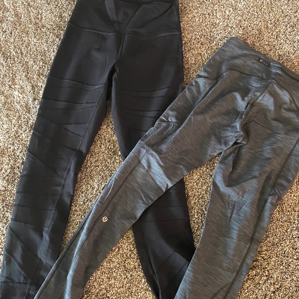 Lululemon sheer, black high waisted leggings